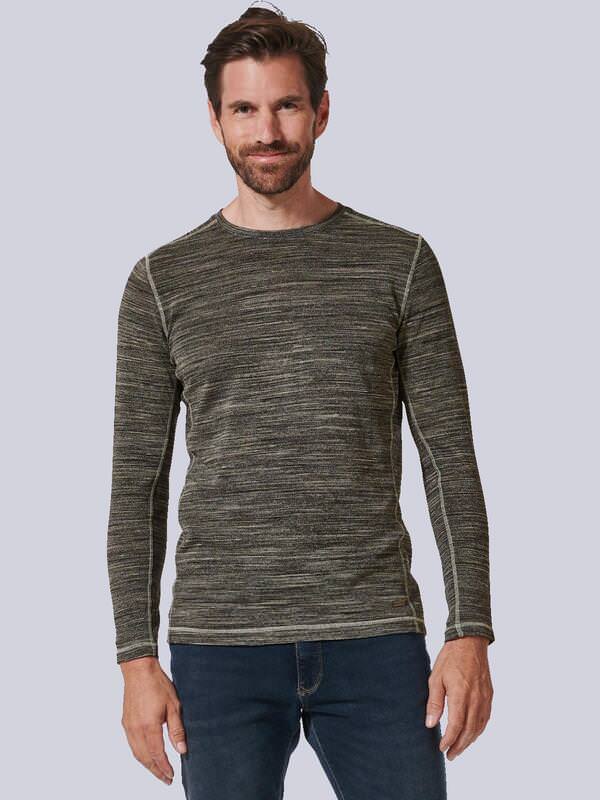 engbers Herren Langarm-Shirt gestreift Grau regular Rundhals engbers Herren Langarm-Shirt gestreift Grau regular Rundhals von engbers
