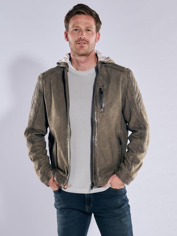 engbers Herren Lederjacke regular braun uni von engbers