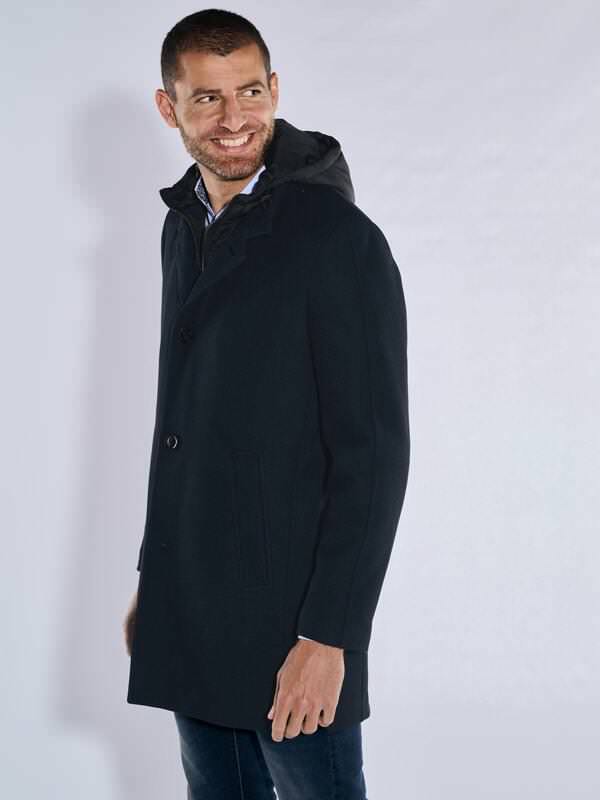 engbers Herren Mantel regular Blau uni von engbers