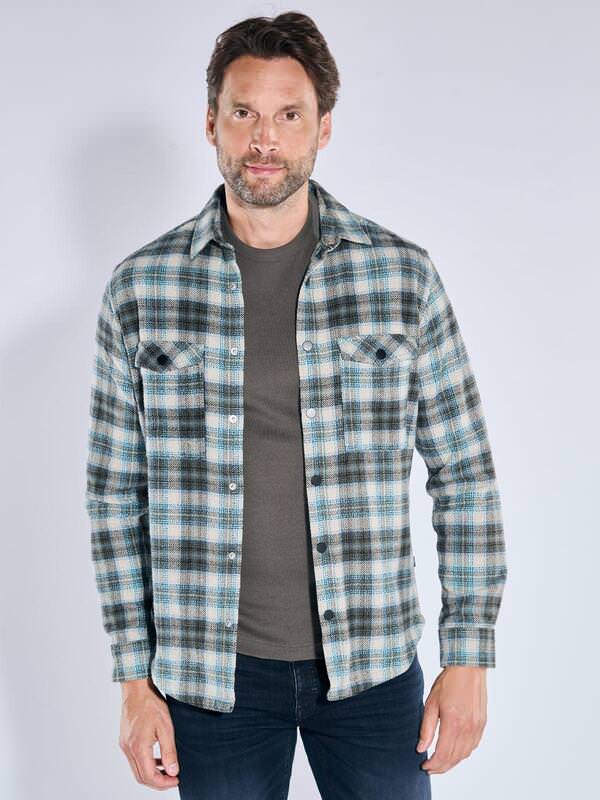 engbers Herren Overshirt kariert Grün regular Kent-Kragen von engbers