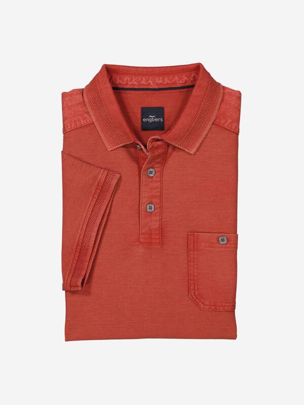 engbers Herren Polo-Shirt regular Orange uni Kent-Kragen engbers Herren Polo-Shirt regular Orange uni Kent-Kragen von engbers