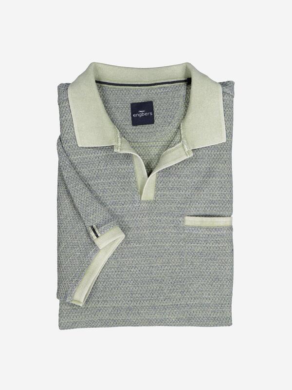 engbers Herren Polo-Shirt strukturiert Grün regular gestreift engbers Herren Polo-Shirt strukturiert Grün regular gestreift von engbers