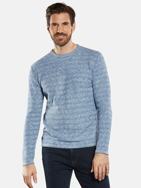 engbers Herren Pullover gestreift blau regular Rundhals von engbers