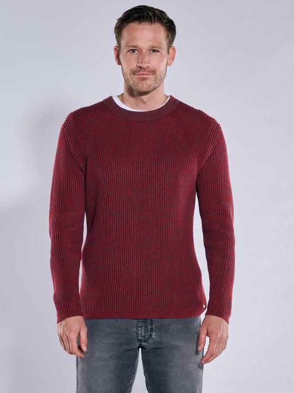 engbers Herren Pullover regular Rot uni Rundhals von engbers