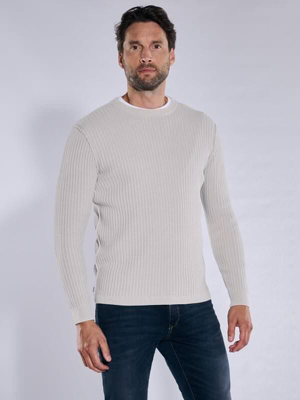 engbers Herren Pullover uni Grau regular Rundhals von engbers