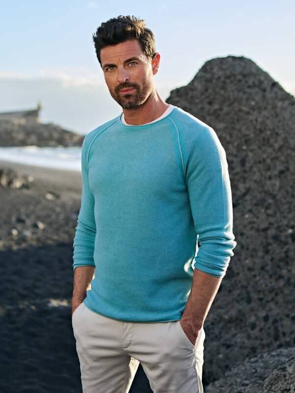 engbers Herren Pullover uni Blau regular Rundhals engbers Herren Pullover uni Blau regular Rundhals von engbers