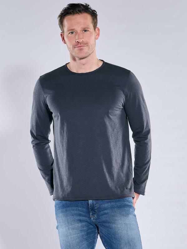 engbers Herren Rundhals Shirt Blau regular uni Rundhals von engbers