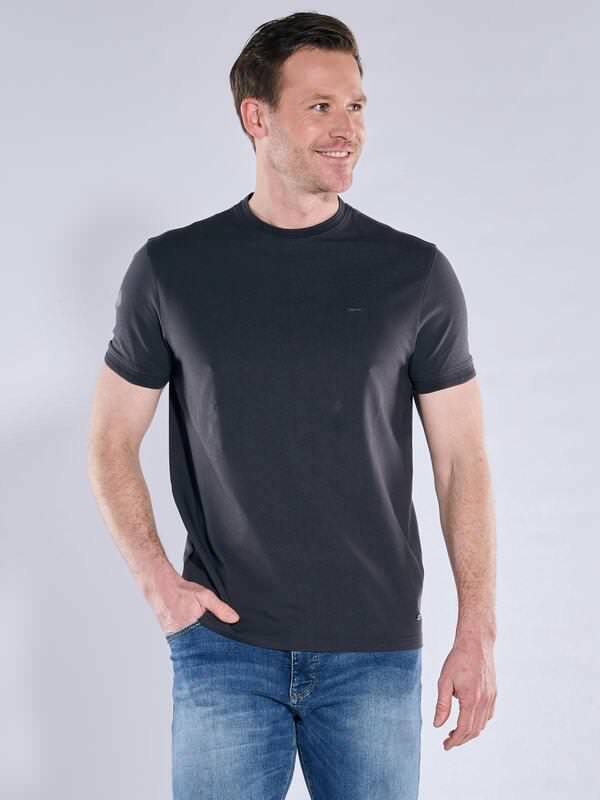 engbers Herren Rundhals T-Shirt Blau regular uni Rundhals von engbers