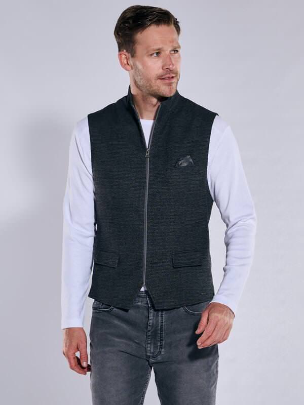 engbers Herren Sakko-Weste regular Grau gemustert von engbers