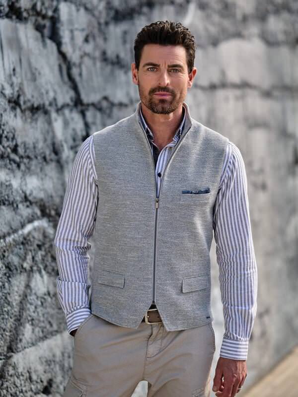 engbers Herren Sakko-Weste slim fit Grau gemustert engbers Herren Sakko-Weste slim fit Grau gemustert von engbers