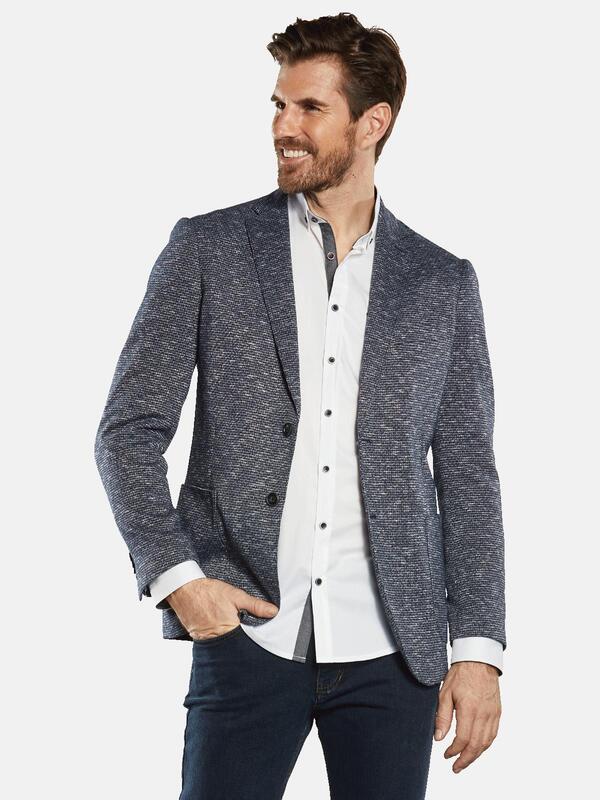 engbers Herren Sakko meliert blau slim fit gemustert von engbers