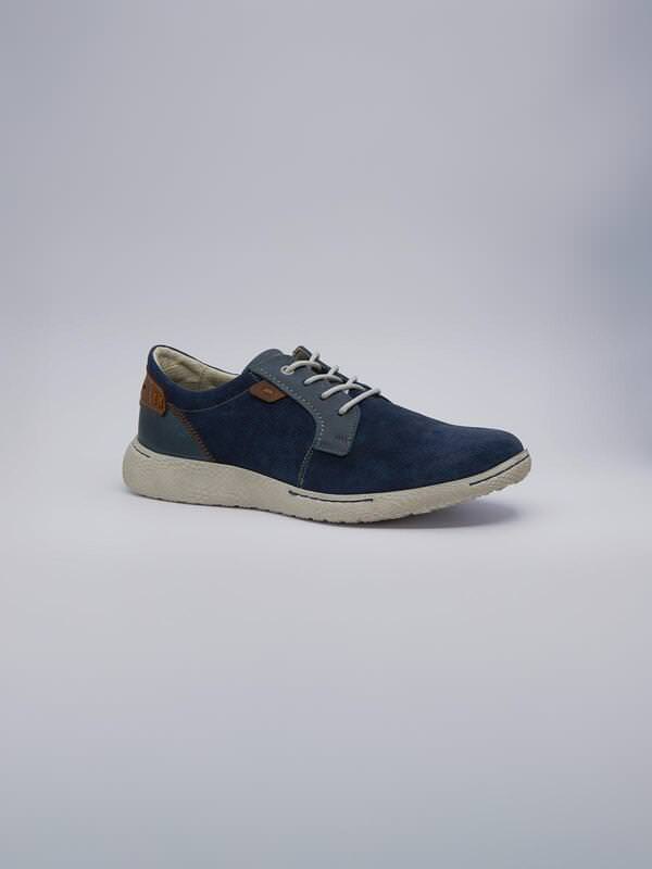 engbers Herren Sneaker aus Leder blau regular uni von engbers