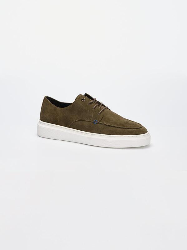 engbers Herren Sneaker aus Velours-Leder Grün regular uni engbers Herren Sneaker aus Velours-Leder Grün regular uni von engbers
