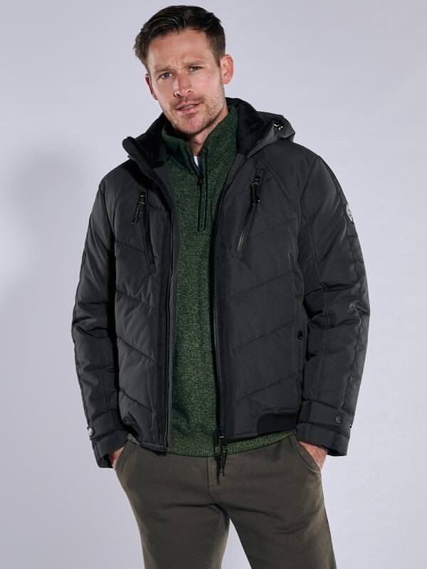 engbers Herren Steppjacke regular Schwarz uni von engbers