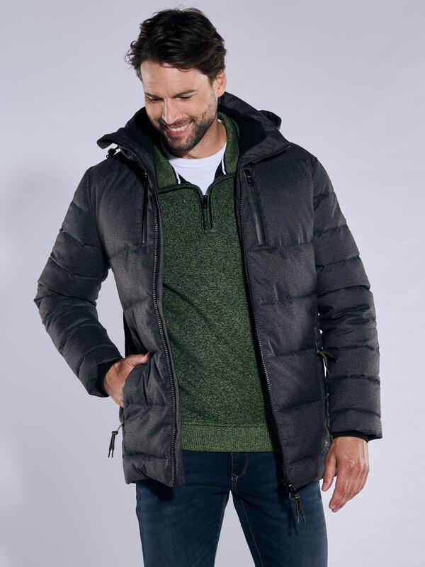 engbers Herren Steppjacke slim fit Grau uni von engbers