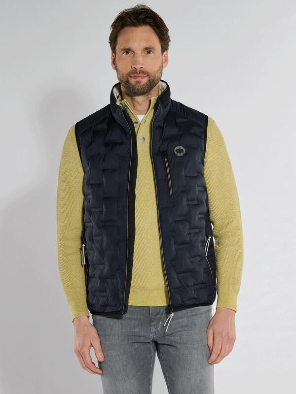 engbers Herren Steppweste regular Blau uni von engbers
