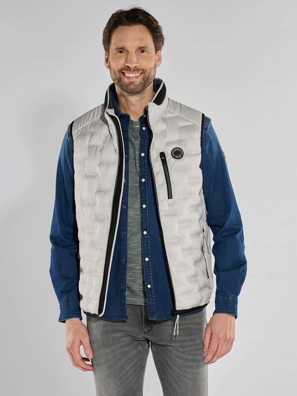 engbers Herren Steppweste regular grau uni von engbers