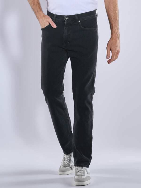 engbers Herren Super-Stretch-Jeans "My Favorite" Grau straight uni von engbers