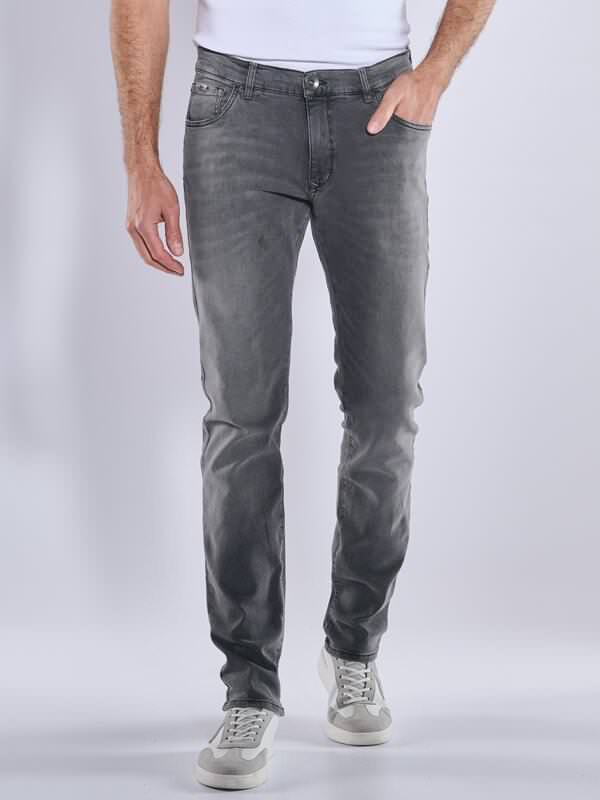 engbers Herren Super-Stretch-Jeans "My Favorite" Grau straight uni von engbers