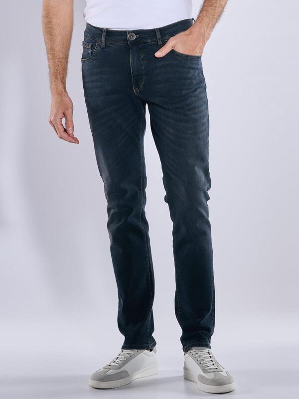 engbers Herren Super-Stretch-Jeans "My Favorite" Blau straight uni von engbers