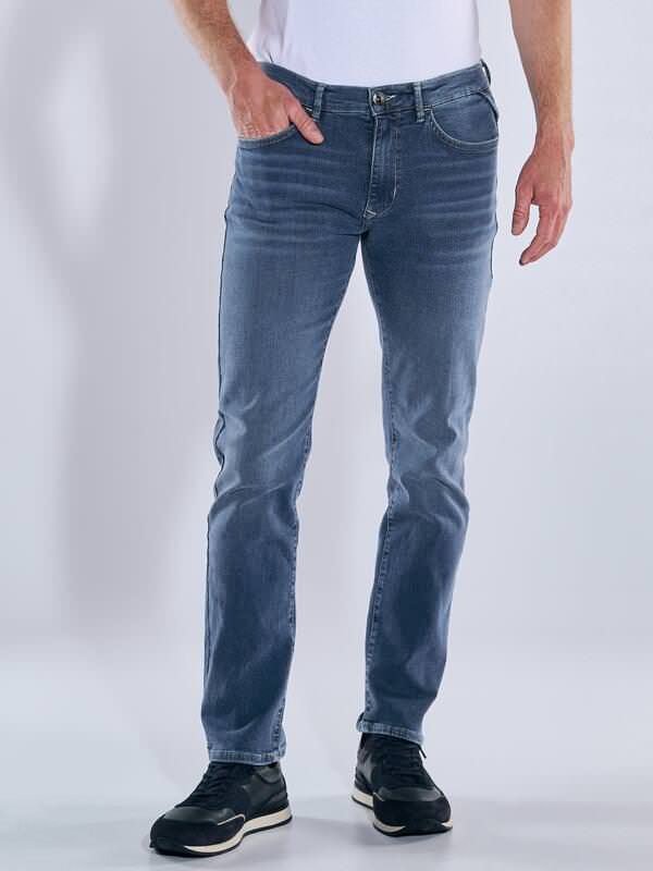 engbers Herren Super-Stretch-Jeans regular Blau uni von engbers
