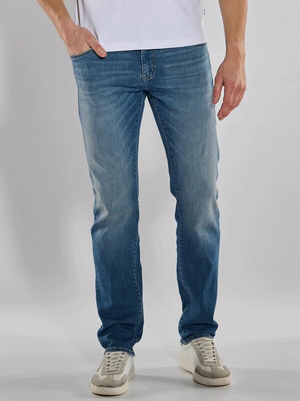 engbers Herren Super-Stretch-Jeans regular Blau uni von engbers