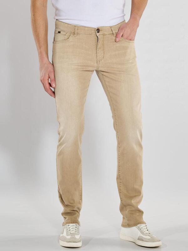 engbers Herren Super-Stretch Jeans regular Beige uni von engbers