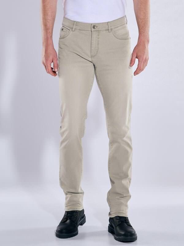 engbers Herren Super-Stretch-Jeans regular Beige uni von engbers