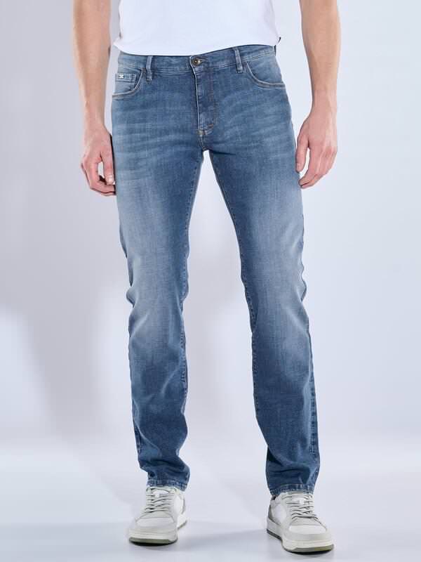 engbers Herren Super-Stretch-Jeans regular Blau uni von engbers