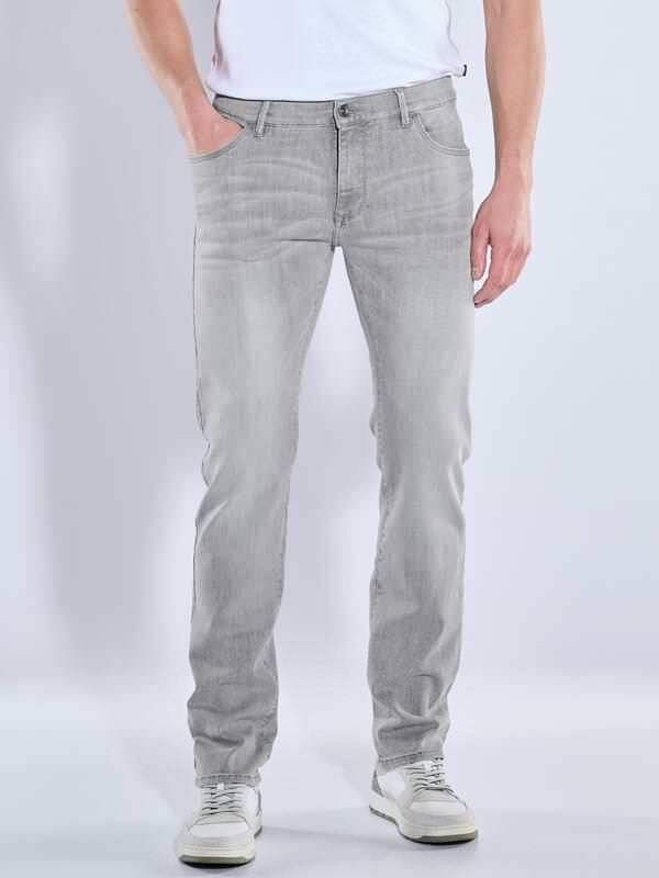 engbers Herren Super-Stretch-Jeans regular Grau uni von engbers