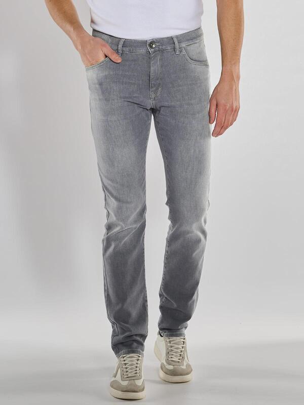 engbers Herren Super-Stretch-Jeans regular grau uni von engbers