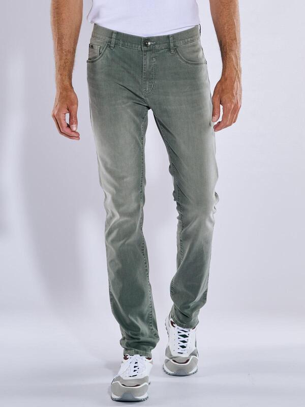 engbers Herren Super-Stretch-Jeans regular grün uni von engbers