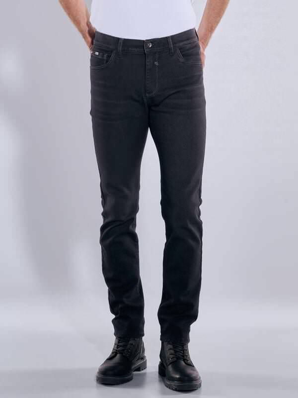 engbers Herren Super-Stretch-Jeans slim fit Schwarz uni von engbers