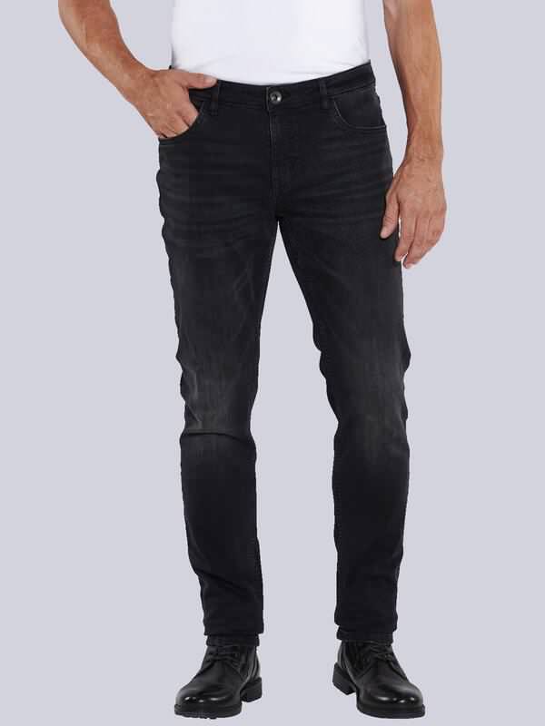 engbers Herren Super-Stretch-Jeans slim fit Schwarz uni von engbers