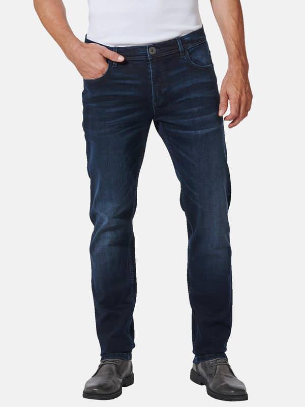 engbers Herren Super-Stretch-Jeans slim fit blau uni von engbers