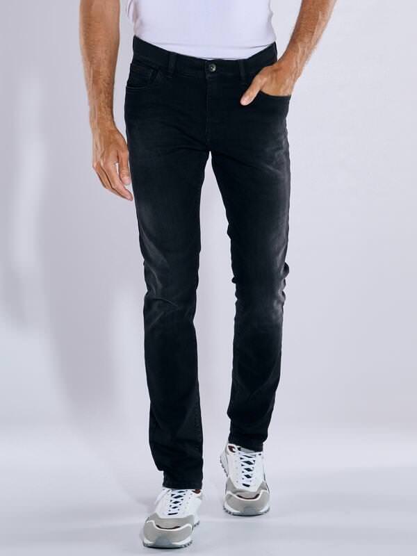 engbers Herren Super-Stretch-Jeans slim fit Schwarz uni von engbers