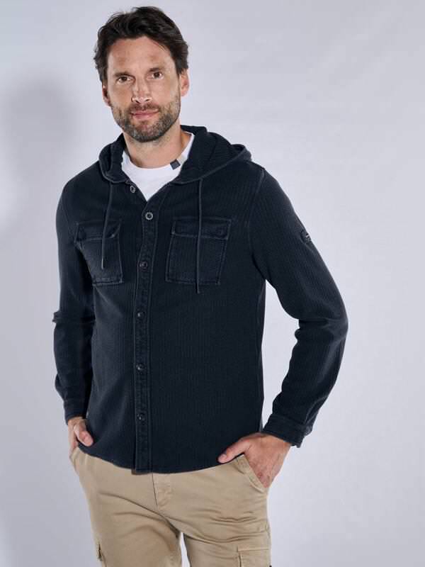 engbers Herren Sweatjacke mit Kapuze Blau regular uni Kapuze von engbers