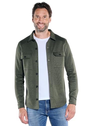 engbers Herren Sweatshirt im Overshirt-Design, 39221, Oliv in Größe 3XL von engbers