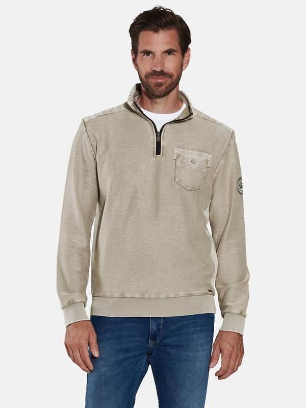 engbers Herren Sweatshirt uni beige regular Zipper von engbers