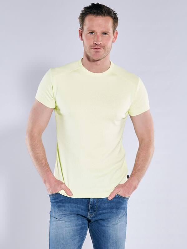 engbers Herren T-Shirt "My Favorite" organic Gelb regular uni Rundhals von engbers