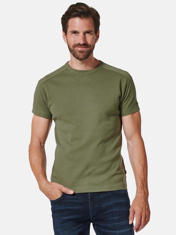 engbers Herren Basic-Shirt "My Favorite" organic grün regular uni Rundhals von engbers