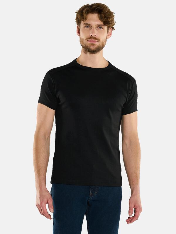 engbers Herren T-Shirt "My Favorite" organic schwarz regular uni Rundhals von engbers