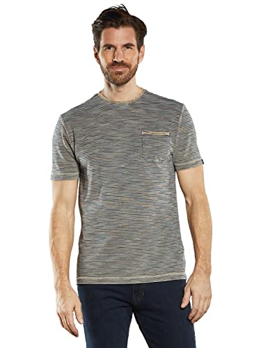 engbers Herren Herren T-Shirt gestreift, 34517, 34517, Braunbeige in Größe XL von engbers