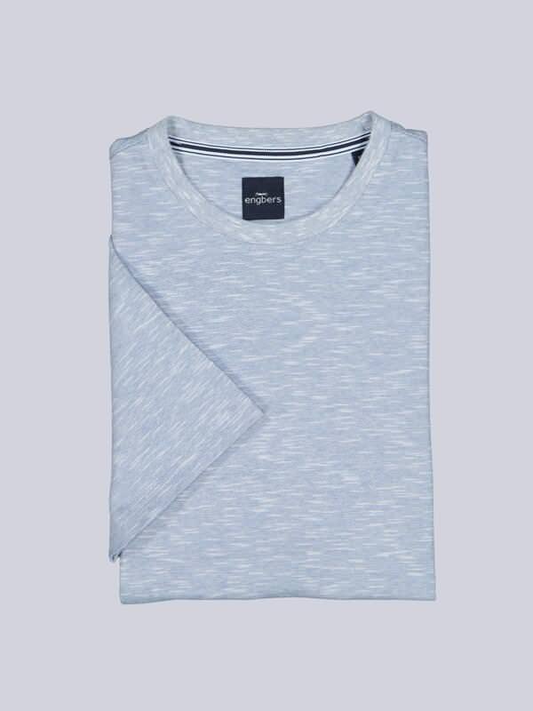 engbers Herren T-Shirt regular Blau gestreift Rundhals von engbers