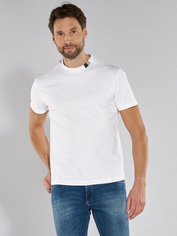 engbers Herren T-Shirt uni weiß regular Rundhals von engbers