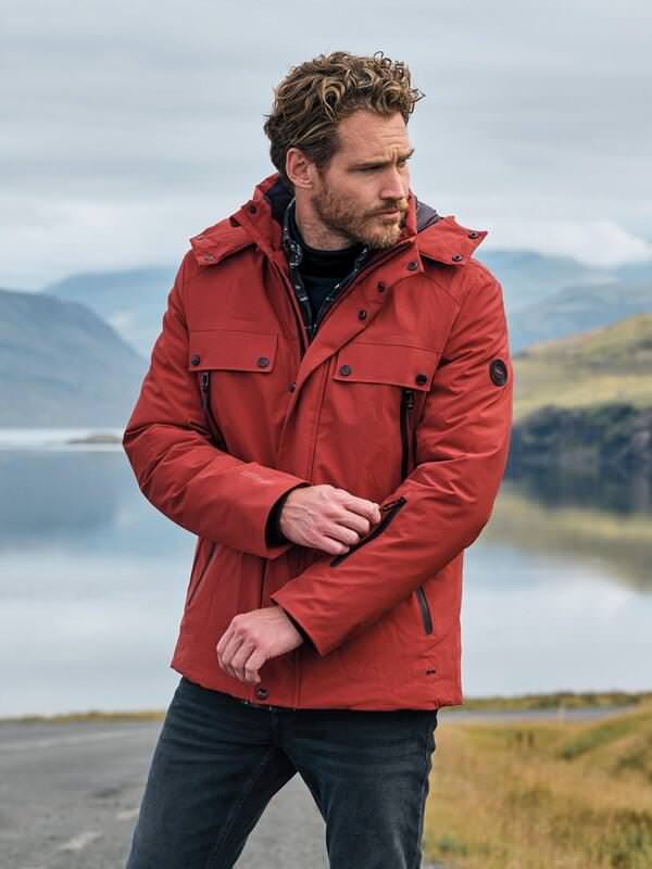 engbers Herren Wasserabweisende Funktionsjacke Orange regular uni von engbers