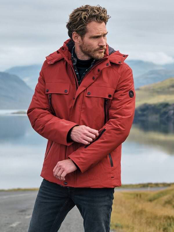 engbers Herren Wasserabweisende Funktionsjacke Orange regular uni von engbers