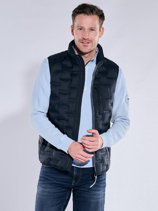 engbers Herren Steppweste regular Blau uni von engbers