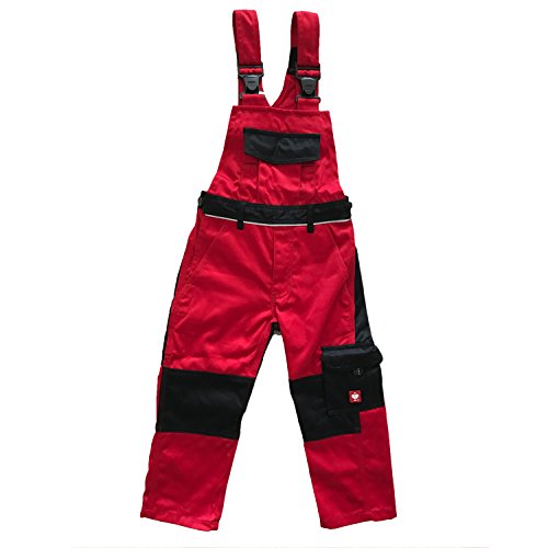 Engelbert Strauss Kinder Latzhose e.s. image, Farbe:rot/schwarz, Größe:98/104 (2-4 Jahre) von Engelbert Strauss