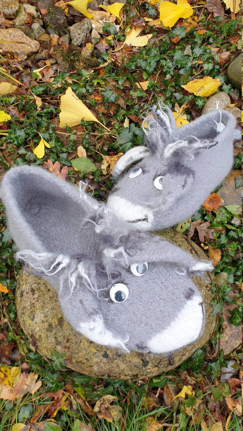 Filzhausschuhe " Emil Der Esel Gr. 40 von englskreativwelt